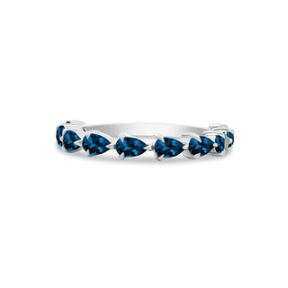 Petite Blue Sapphire Chasing Pear  Lindsey Leigh Jewelry.
