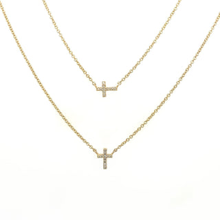 Petite Diamond Cross Necklace  Lindsey Leigh Jewelry.
