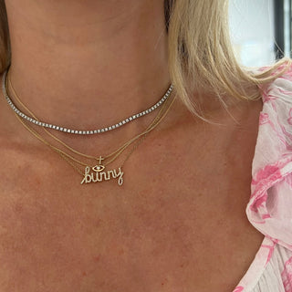 Petite Diamond Cross Necklace  Lindsey Leigh Jewelry.
