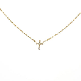 Petite Diamond Cross Necklace  Lindsey Leigh Jewelry.
