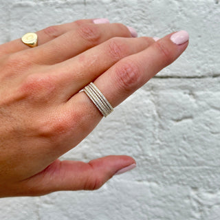 Petite Diamond Halfway Band  Lindsey Leigh Jewelry.
