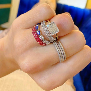 Petite Diamond Halfway Band  Lindsey Leigh Jewelry.
