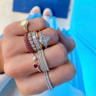 Petite Diamond Halfway Band  Lindsey Leigh Jewelry.
