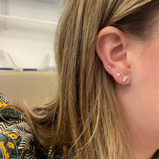 Diamond Trio Studs  Lindsey Leigh Jewelry.
