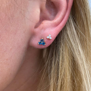 Diamond Trio Studs  Lindsey Leigh Jewelry.
