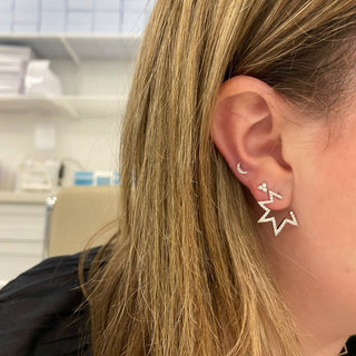 Diamond Trio Studs  Lindsey Leigh Jewelry.
