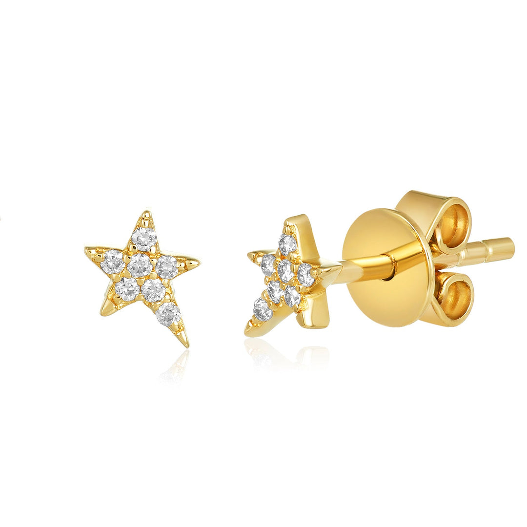Petite Pave Star Stud - Lindsey Leigh Jewelry