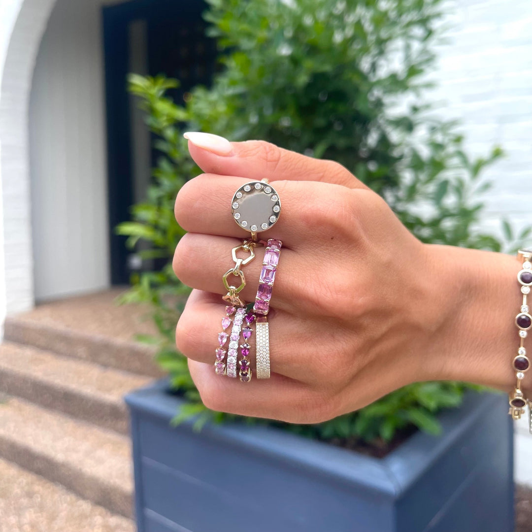 Petite Rhodolite Garnet Chasing Pear - Lindsey Leigh Jewelry