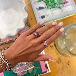Petite Rhodolite Garnet Chasing Pear  Lindsey Leigh Jewelry.
