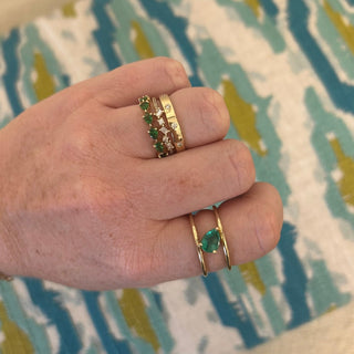 Petite Tsavorite Chasing Pear  Lindsey Leigh Jewelry.
