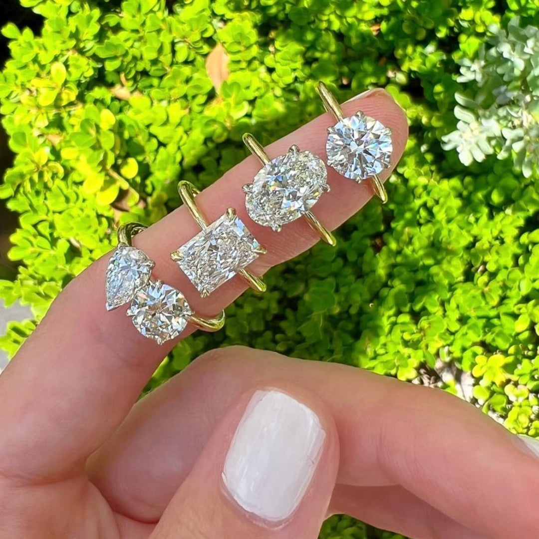 Radiant Diamond Solitaire - Lindsey Leigh Jewelry