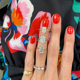 Radiant Diamond Solitaire  Lindsey Leigh Jewelry.
