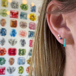 Reversible Diamond & Gemstone Huggies  Lindsey Leigh Jewelry.
