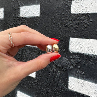 Reversible Thick Gold Huggies  Lindsey Leigh Jewelry.
