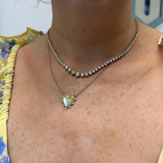 Riviera Diamond Tennis Necklace  Lindsey Leigh Jewelry.

