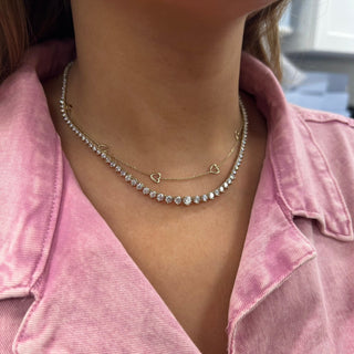 Riviera Diamond Tennis Necklace  Lindsey Leigh Jewelry.
