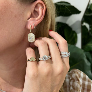 Round Solitiare on Diamond Band  Lindsey Leigh Jewelry.
