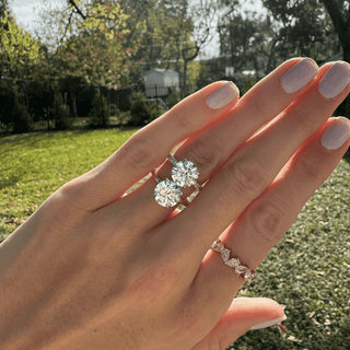 Round Solitiare on Diamond Band  Lindsey Leigh Jewelry.
