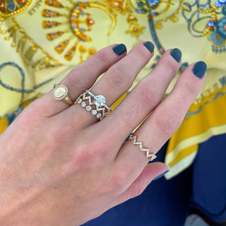 Round Solitiare on Diamond Band  Lindsey Leigh Jewelry.
