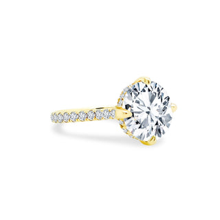 Round Diamond on Diamond Band   Lindsey Leigh Jewelry
