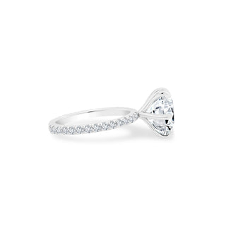 Round Solitiare on Diamond Band  Lindsey Leigh Jewelry.
