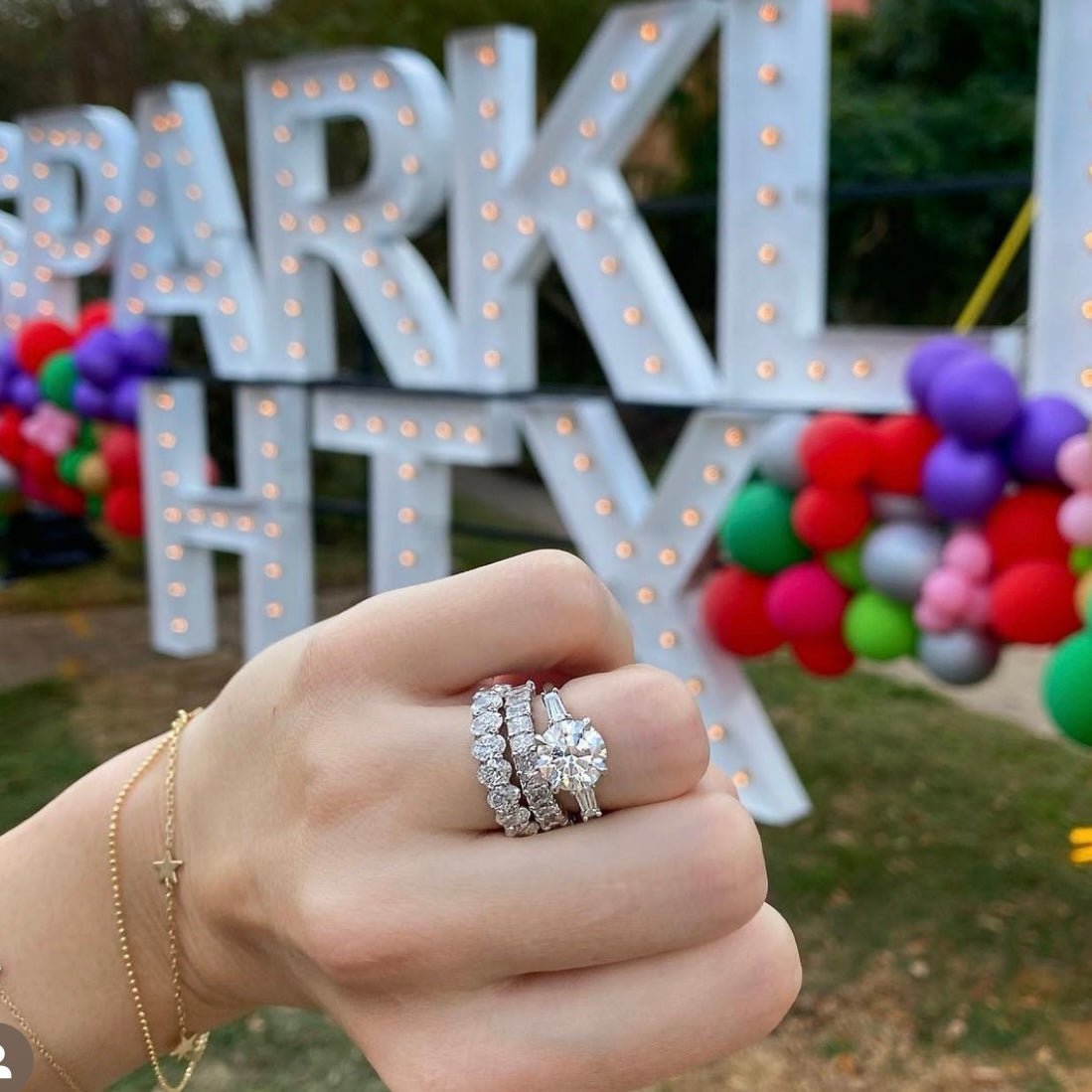 Round tapered baguette diamond ring Clearance