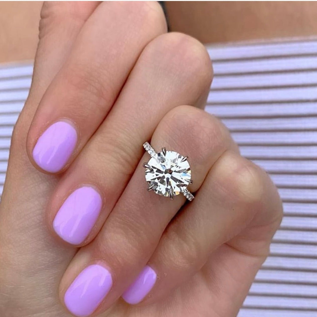 Radiant Diamond Solitaire – Lindsey Leigh Jewelry
