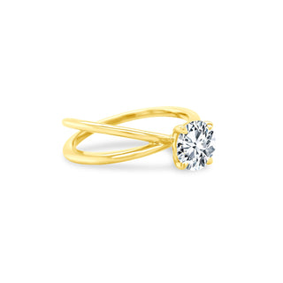 Round Solitaire on Split Shank  Lindsey Leigh Jewelry.
