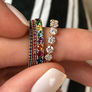 Round Eagle Prong Band  Lindsey Leigh Jewelry.
