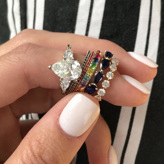Round Eagle Prong Band  Lindsey Leigh Jewelry.
