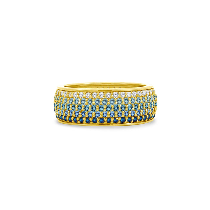 Sapphire Ombre Dome Band - Lindsey Leigh Jewelry