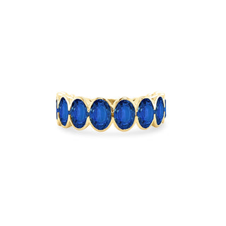 Sapphire Oval Bezel Band  Lindsey Leigh Jewelry.
