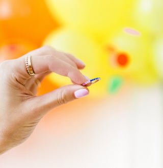 Sapphire Rainbow Ombré Ring  Lindsey Leigh Jewelry.
