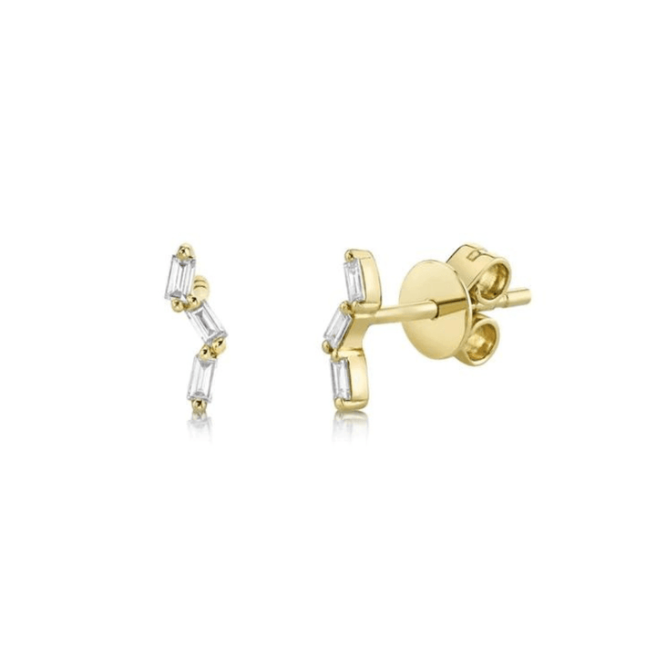 Scattered Baguette Studs - Lindsey Leigh Jewelry
