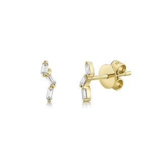 Scattered Baguette Stud  Lindsey Leigh Jewelry.
