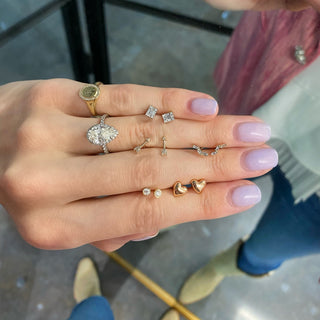Scattered Baguette Stud  Lindsey Leigh Jewelry.
