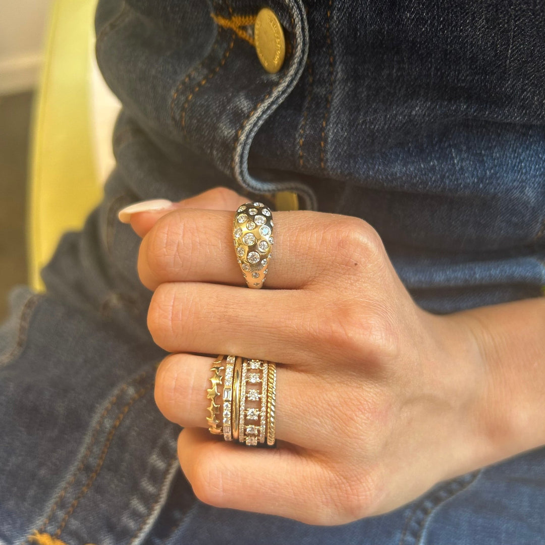 Inlaid diamond band Clearance