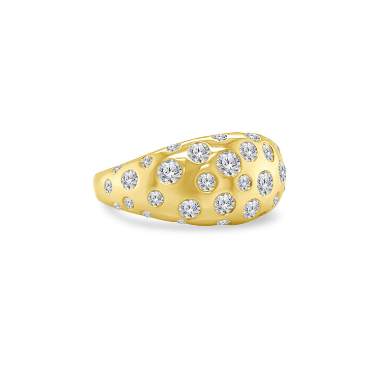 Scattered Diamond Inlay Ring - Lindsey Leigh Jewelry