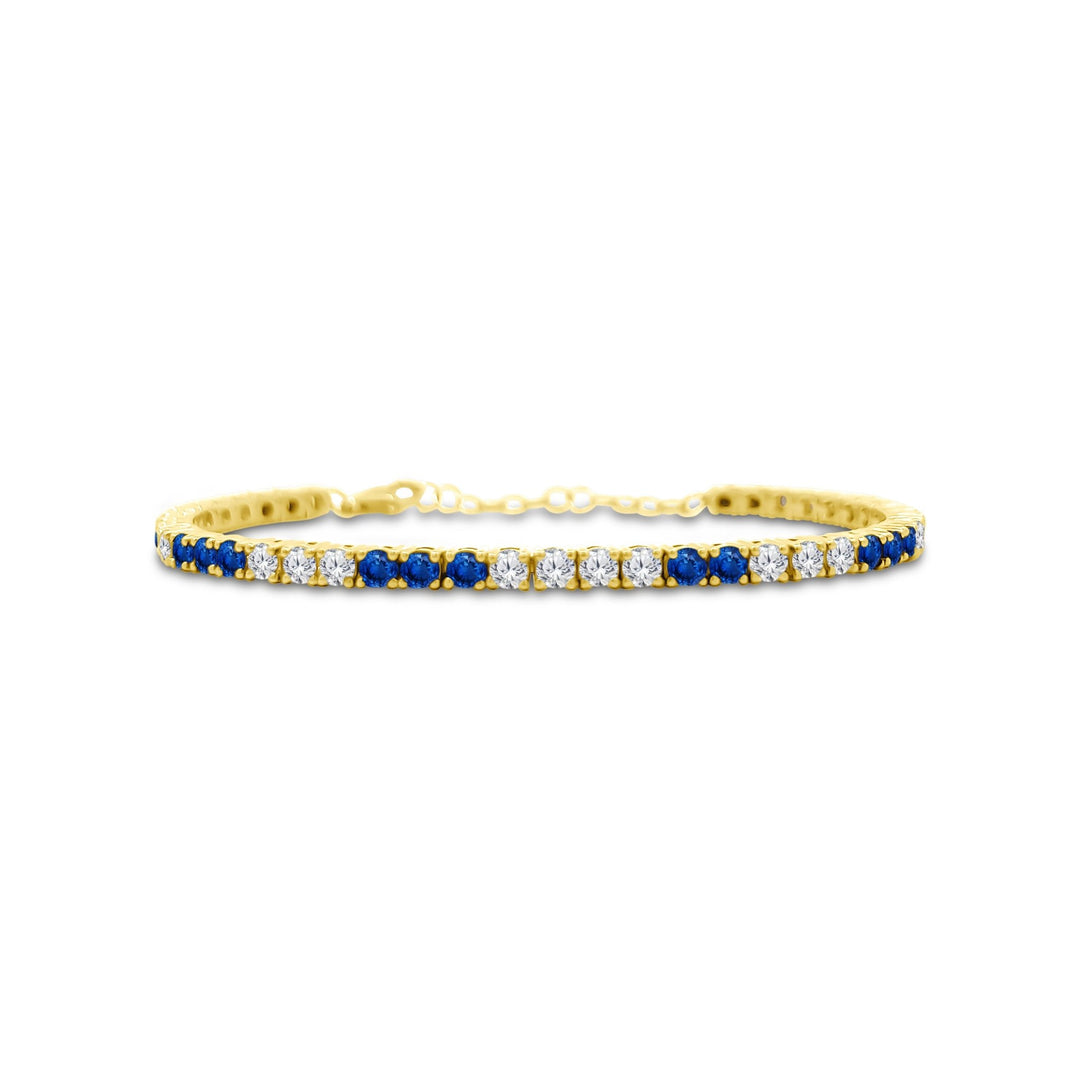 Scattered Gemstone & Diamond Tennis Bracelet – Lindsey Leigh Jewelry