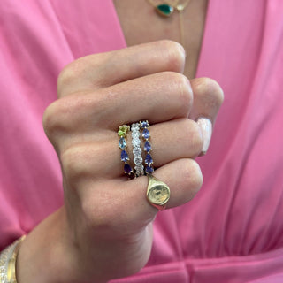 Shared Prong Band  Lindsey Leigh Jewelry.
