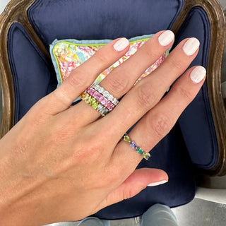 Shared Prong Band  Lindsey Leigh Jewelry.
