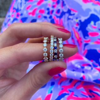 Shared Prong Band  Lindsey Leigh Jewelry.
