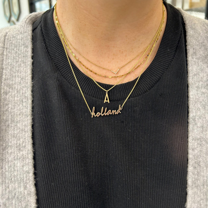 Signature Initial Necklace - Lindsey Leigh Jewelry