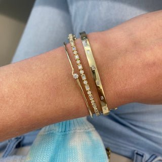 Single Bezel Bangle  Lindsey Leigh Jewelry.
