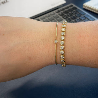 Single Bezel Bangle  Lindsey Leigh Jewelry.
