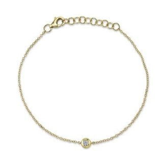 Single Diamond Bezel Bracelet  Lindsey Leigh Jewelry.
