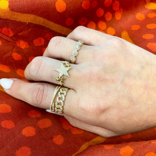 Skinny Diamond X Ring  Lindsey Leigh Jewelry.
