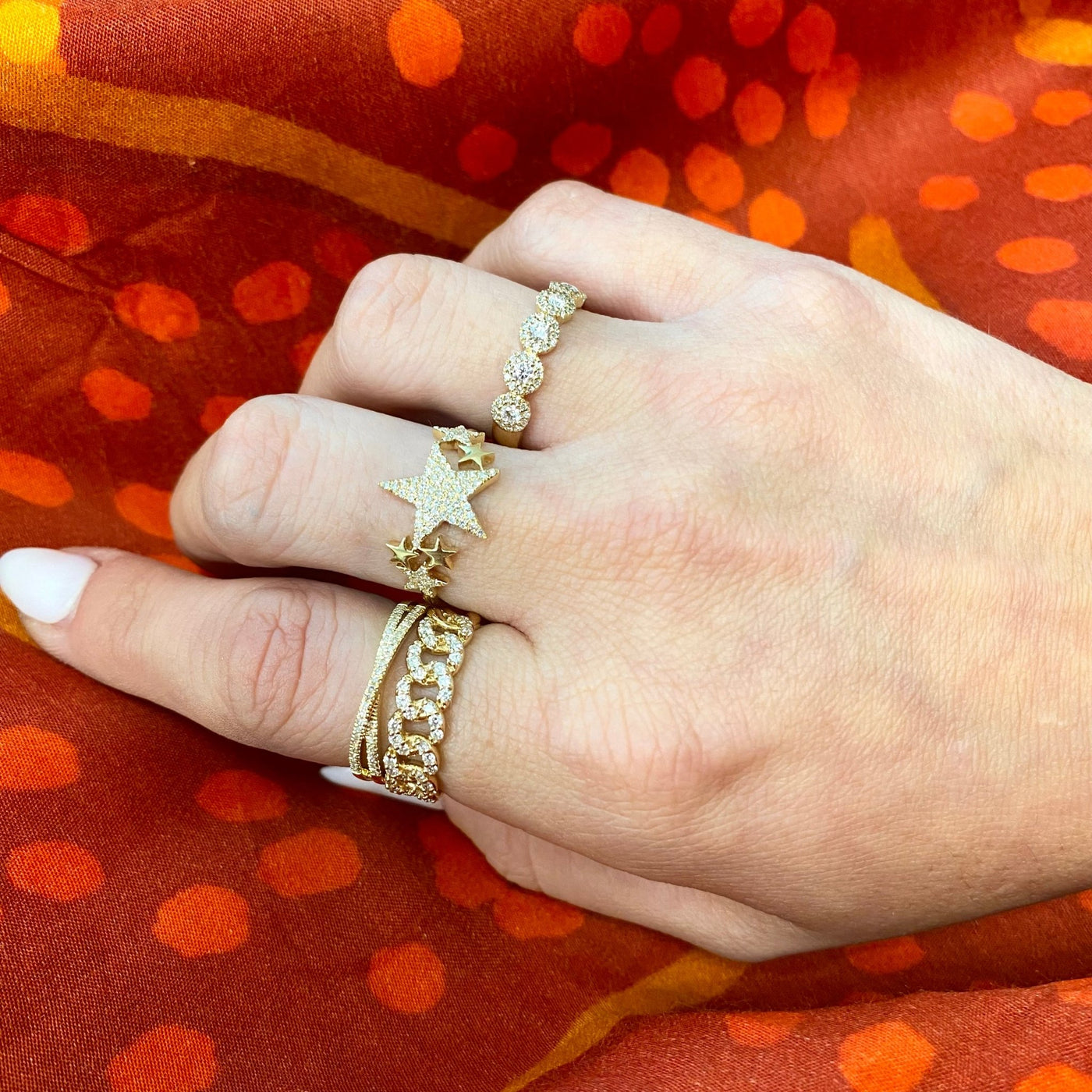 Skinny Diamond X Ring - Lindsey Leigh Jewelry