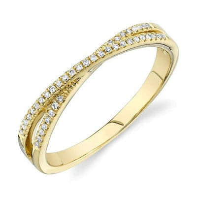 Skinny Diamond X Ring - Lindsey Leigh Jewelry