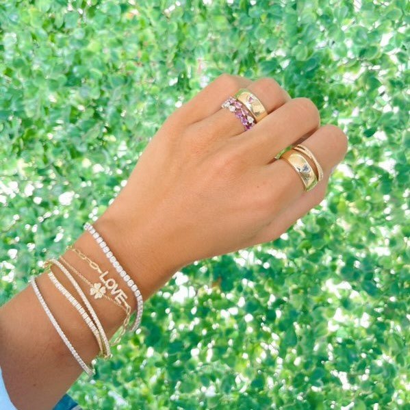 Skinny Diamond X Ring - Lindsey Leigh Jewelry